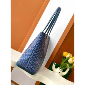Goyard Artois MM Goyardine Pearlescent Blue Bag