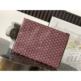 Goyard Senat GM Pouch Burgundy Bag