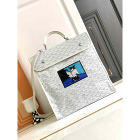 Goyard Saint Leger Backpack Limited Edition French Bulldog White