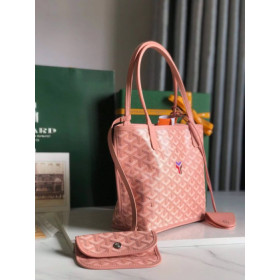 Goyard Anjou Mini Limited Edition Three-Color Y-Shaped Letters Painted Pink Bag