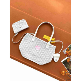 Goyard Anjou Mini Heart White Bag