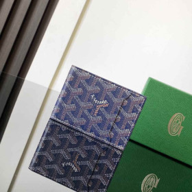 Goyard Insert Victoire Card Wallet Navy Blue