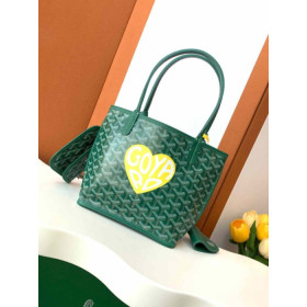 Goyard Anjou Mini Big Heart Green Bag