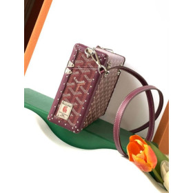Goyard Cassette Trunk Burgundy Bag