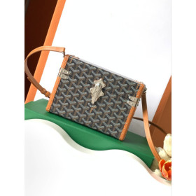 Goyard Cassette Trunk Black & Tan Bag
