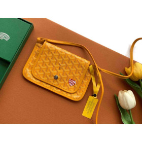 Goyard Plumet Pocket Wallet Heart Yellow