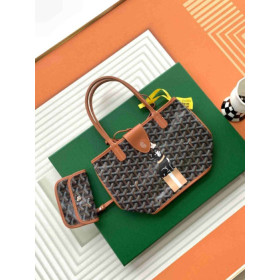 Goyard Anjou Mini Black & Tan French Bulldog Bag
