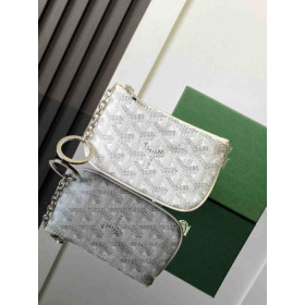 Goyard Senat Nano Key Pouch White Bag