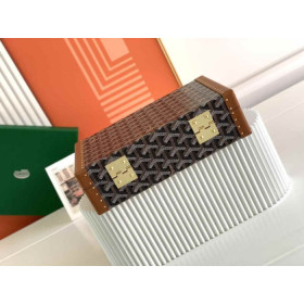 Goyard Vend&Atilde;&acute;me Jewellery Case Black & Tan Bag