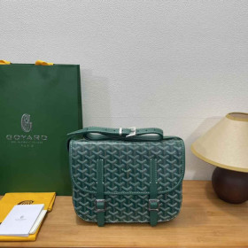 Goyard Belvedere Messenger Goyardine MM Green Bag