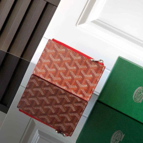 Goyard Bourbon Zipped Card Holder Red Bag