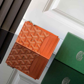 Goyard Bourbon Zipped Card Holder Orange Bag