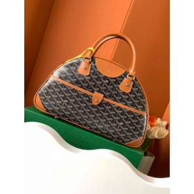 Goyard Saint Jeanne MM Bowler Black & Tan Bag