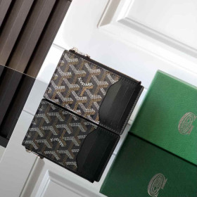 Goyard Bourbon Zipped Card Holder Black Bag