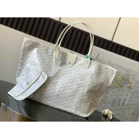 Goyard Saint Louis GM White Bag