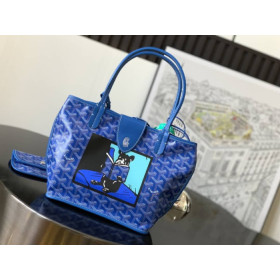 Goyard Anjou Mini French Bulldog Sky Blue Bag