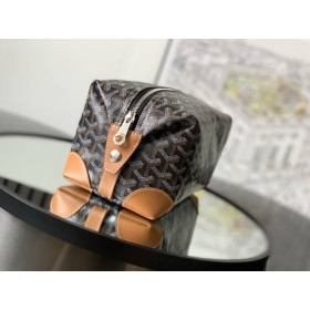 Goyard Bowling 25 Toiletry Black & Tan Bag