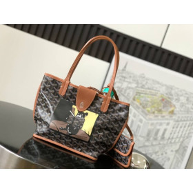 Goyard Anjou Mini French Bulldog Black & Tan Bag