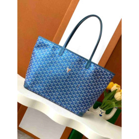 Goyard Artois MM Goyardine Pearlescent Blue Bag