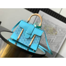 Goyard Sa&Atilde;&macr;gon Structure Mini Blue Bag