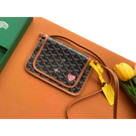 Goyard Plumet Pocket Wallet Heart Black & Tan