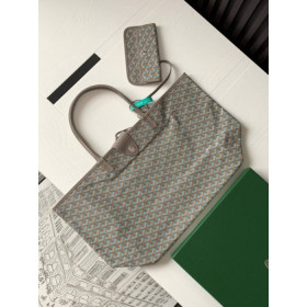 Goyard Saint Louis Goyardine Claire Voie GM Turquoise Bag