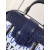 Goyard Sa&Atilde;&macr;gon Structure Mini Crocodile Leather Embroidered Navy Blue Bag